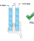 Premium Heavy Duty Clear Vinyl Shower Door Bottom Guide Roll Like Butter With This Easy Snap In Roller Track Sweet Bathroom Enclosure Alignment Replacement Set with 1/4 inch glass fit template.