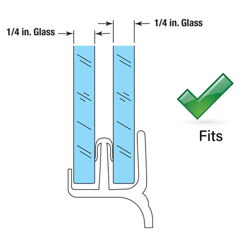 Premium Heavy Duty Clear Vinyl Shower Door Bottom Guide Roll Like Butter With This Easy Snap In Roller Track Sweet Bathroom Enclosure Alignment Replacement Set with 1/4 inch glass fit template.