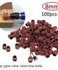 Kickass One Hundred Piece Drum Sanding Kit With Hella Efficient One Eighth Inch Mandrels And Polishing Bands For Rotary Tool, 8mm sanding drums.