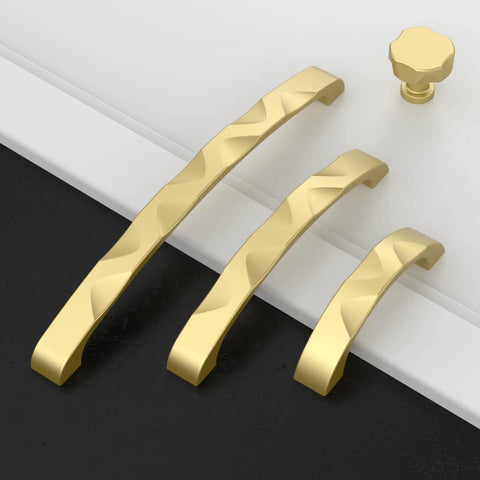 10 Pack Brushed Gold Cabinet Pulls Featuring A 3 Inch Center Hole Ideal For Kitchen Drawers And Bathroom Vanities Solid Build Design with unique textured design.