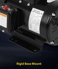 Rigid base mount of Three Horsepower Farm Duty Single Phase Electric Motor 1750 RPM Four Pole 184T TEFC IP55 230V 14.5A