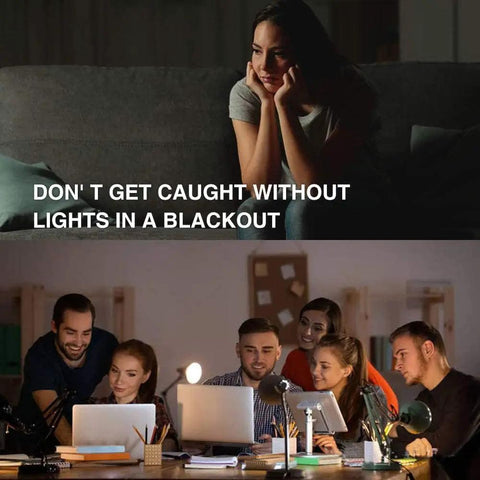 Emergency Rechargeable LED Light Bulb That Stays Lit During Power Outages, 1500mAh Backup Battery, home and office setting