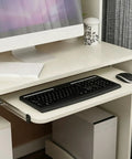 Rock Solid 14 Inch Keyboard Drawer Slides With Smooth Ball Bearings Deliver A Quiet Under Desk Pull Out Tray That Glides Like A Dream For Your Daily Grind Workspace, showcasing a keyboard and mouse in use.