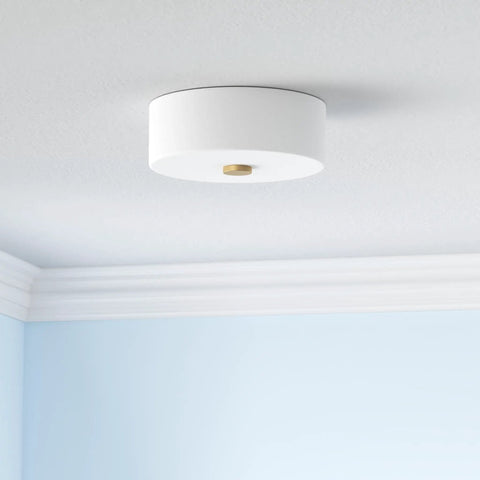Sophie 2 Light Flush Mount Ceiling Light In Aged Brass Dope Modern Fixture For Living Room Hallway Or Entry, 4.5 Inches Tall And 11.75 Inches Wide
