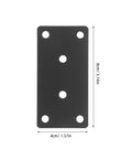 Heavy Duty Black Stainless Steel Corner Braces Rock Solid 10 Pack Flat Straight Brackets for wood shelves with dimensions