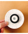 Hand holding brushless DC indoor fan motor for air conditioners replacement for MFD 24CXT quiet energy efficient DIY friendly