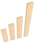 KYDZ Suite Wall Connector for E Height Setup with Pre Drilled Holes and Included Hardware, shown in vertical wooden pieces