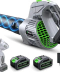 Cordless Electric Leaf Blower Beast Power With 680 CFM And 200 MPH Air 5 Speed Dial Dual Battery Pack And Charger shown