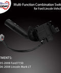 Slick Premium Crafted Turn Signal Wiper Dimmer Combo Switch Direct Fit For 2005 To 2008 Ford F150 And Lincoln Mark Lt, multi-function lever.