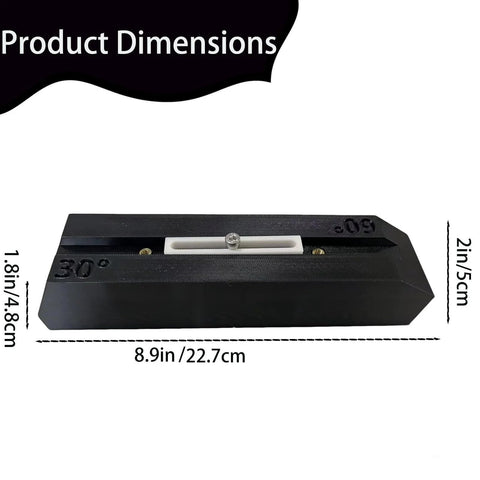 Dimensions of Kumiko Joinery Jig Set Four Piece Japanese Clamp Kit With Angled Guides for Precision Woodworking projects.