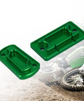 CNC Aluminum Brake Reservoir Cap For Dirt Bike Front And Rear Clutch Fluid Cover Protects The Reservoir And Adds Built Tough Style Fits KX KLX Models 01 21