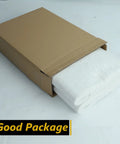 Front view of BACLAUGH 1x16x48 ceramic fiber fireproof insulation blanket in box, white, 2400°F