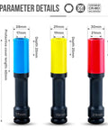 3-Piece 1/2-Inch Drive Deep Impact Socket Kit With 17 19 And 21mm Hex Bits For Auto Repair That Keeps You Moving Fast In The Shop Or On The Road Without Breaking The Bank. 17, 19, 21mm Cr-Mo sockets shown