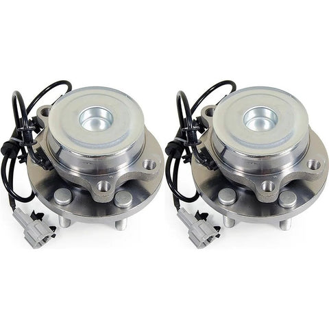Wheel Bearing And Hub Assembly For Nissan Frontier Pathfinder Xterra 2005 To 2018 And Suzuki Equator 2009 To 2012 Replacement 402024X00A 4342082Z00 4342082Z20 2 Pack Drop In Ready To Roll, front view
