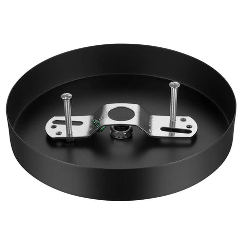 Six Inch Black Ceiling Canopy Kit For Pendant Lights And Chandeliers With Three Hole Mount Includes Cross Bar Loop
