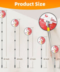 Product size comparison showing 9 Inch Drywall Sander With 81 Inch Extension Pole Kit Aluminum Connector in various lengths.