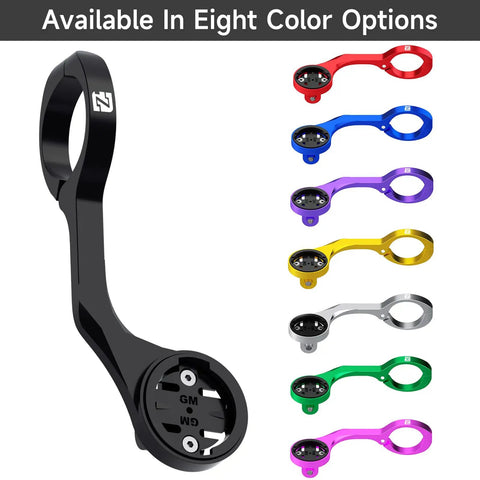 Out Front Bike GPS Computer Mount For 25.6mm And 31.8mm Handlebars Aluminum Aero Bar Bracket with eight color options displayed