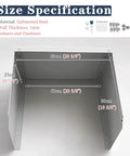 Built Like A Tank EV Charger Cover With Magnetic Wall Mount Durable Acrylic Weather Seal size specifications chart on galvanized steel.