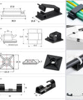 Cable Management Kit 163 Piece Bundle With Wire Organizer Sleeves Self Adhesive Cable Holders Cord Clips Zip Tie Mounts