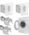 2 Pack Dryer Door Latch Replacement Kit With Metal Strike And Durable Plastic Catch shown with front-load dryer