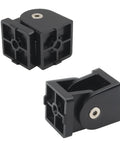 2 Sets Black Flexible Pivot Joint Connectors for 4040 Aluminum Extrusion Profiles, Zinc Alloy Construction, 180 Degree Rotation, Includes Screws and Threading Tap for 3D Printer Accessories close-up