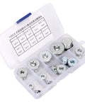 Ultimate 14 Pcs Oil Pan Drain Plug Set With Hex Socket Flange Nuts And M8 To M22 Bolts For Cars, Trucks And Machinery That Fit Like A Charm And Save Your Gears. 14-piece steel kit in storage case