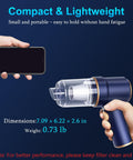 Handheld Car Vacuum Cleaner With 9000Pa Suction, 120W High Power, compact design, compared to smartphone for size reference.
