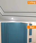Ceiling and wall with Slick Self Adhering Stainless Steel Black Metalized Wall Trim Molding With Mirror Like Finish Peel And Stick