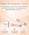 Personalized Rose Gold Wedding Cake Knife And Server Set With Double Heart Engraving, Free Engraving Included on elegant blades