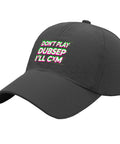 Dope Dark Gray Adjustable Baseball Cap For Men With Classic Fit, Easy Buckle, Everyday Street Style, Lightweight Comfort, Durable Build