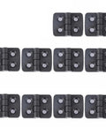 10 Pack Black Nylon Plastic Butt Hinges For Electric Boxes Cabinets Industrial Doors And Furniture Hardware Durable Lightweight Mounting Hardware