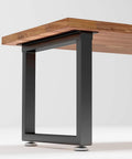 Heavy Duty Metal Table Legs With Adjustable Feet Seventeen Point Seven Inch Wide And Sixteen Inch High Square Tube Black under table