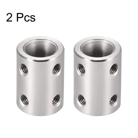 10mm To 10mm Stainless Steel Rigid Shaft Coupling With Set Screw 22mm Long 16mm Outer Diameter Beefy Clamp Connector, 2 Pack