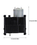 Heavy Duty Upgraded 260 Transmission Gearbox For Wpl B14 B24 C64-1 D64 Rc Trucks, 6.5cm tall motor with black gearbox.