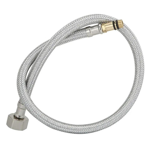 Maqulae Copper Kitchen Faucet with G1/2in Thread, Hot and Cold Water Sink braided water supply hose for installation.