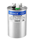 Dual Run Circular Start Capacitor CBB65 40 And Seven Point Five Microfarad 370 To 440 Volts in metal casing for AC units