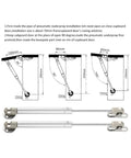 Diagram of 4 Pack Hydraulic Gas Spring Cabinet Door Supports For Kitchen Cabinets With 150N Lift And Smooth Open And Close
