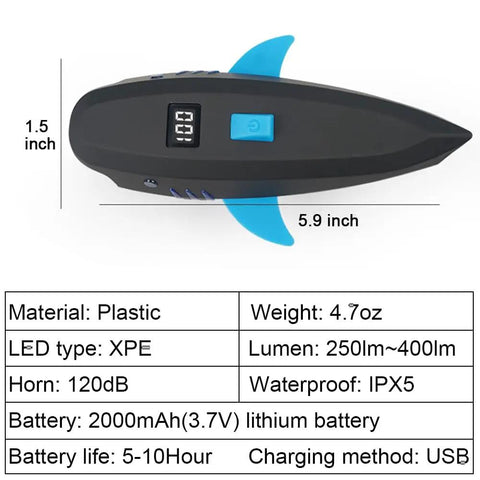 Bike Horn With Light 120dB Electric Bell And 400LM Rechargeable Headlight, IPX4 Waterproof Kid Friendly Bike Accessory For Boys And Girls, Fits Scooters, Easy Install With Battery Included, Great For Day Or Night Rides