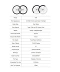Hyper Light 700C Carbon Road Bike Wheel Set Ultralight 1280g With Disc Brake Clincher Tubeless Ready 46 To 54 Mm Rim Depth specifications