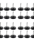 24 Pack Nail On Furniture Sliders Three Quarter Inch Round Teflon Pads For Chair Legs Floor Protectors That Glide Smooth On Carpet And Hardwood Surfaces Gray And Black For Real.