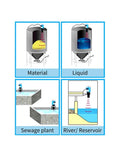 Industrial Ultrasonic Level Meter With 4 To 20mA Output Integrated Sensor For Silo And Water Level Measurement in various setups