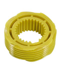 Close-up of a 7 Tooth Yellow Speedo Drive Gear for 1983 to 1989 Mustang with T5 or AOD and 1996 to 1998 Cobra with T45 Transmission Replacement Gear