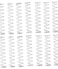 Ultimate Universal Pen Spring Refill Kit with 40 Stainless Steel Compression Springs And Smooth Click Mechanism For Easy Ballpoint Replacement, Office Supplies Or Crafting Projects That You Gonna Love. 40 stainless steel pen springs on white background