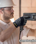 Man wearing Mens Work Gloves KG125M Mechanic Utility All Purpose With Heavy Duty Build Ultra Grip Padded Palm And Fingers working