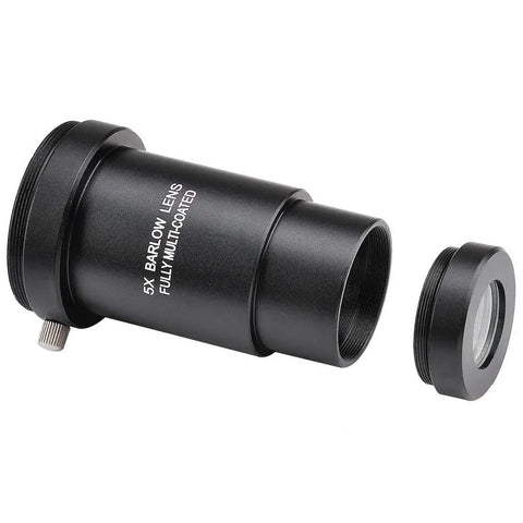 1.25 Inch 5X Barlow Lens And Moon Filter Kit For Telescope Eyepieces Boosts Magnification To About 2.5 Times And Reduces Glare