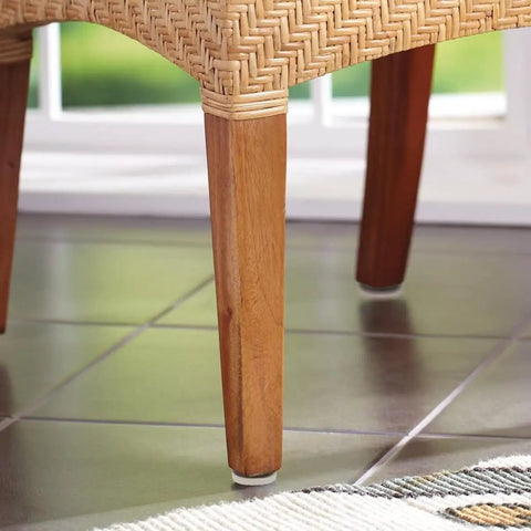 Chair with 40 Pieces Nail On Non Slip Furniture Glide Pads with Nylon and Metal Construction Round Floor Protectors on tile floor