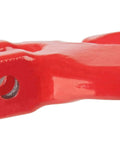 Close-up of red 5/16 Inch Logging Chain Choker Hook G80 2 Tons Capacity 4500 Lbs Working Load Limit