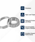 Heavy-Duty Tapered Roller Bearing Cone And Cup Set 45mm Bore 75mm OD 20mm Thick Chrome Steel ABEC-3 High-Load Taper Bearing with features
