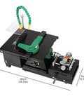 Heavy Duty 1950 Watt Bench Grinder For Jade Polishing And Gemstone Cutting Featuring Variable Speed Control and Badass Lapidary Beast Performance For Professional Jewelry Crafting Projects on a work surface.