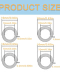 48 Pack M10 X 16 Millimeter 304 Stainless Steel Shim Washers And Precision Thin Spacers showing sizes of each washer and thickness options.